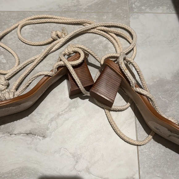 MANGO Rope Tie Heeled Sandals - Picture 4 of 4